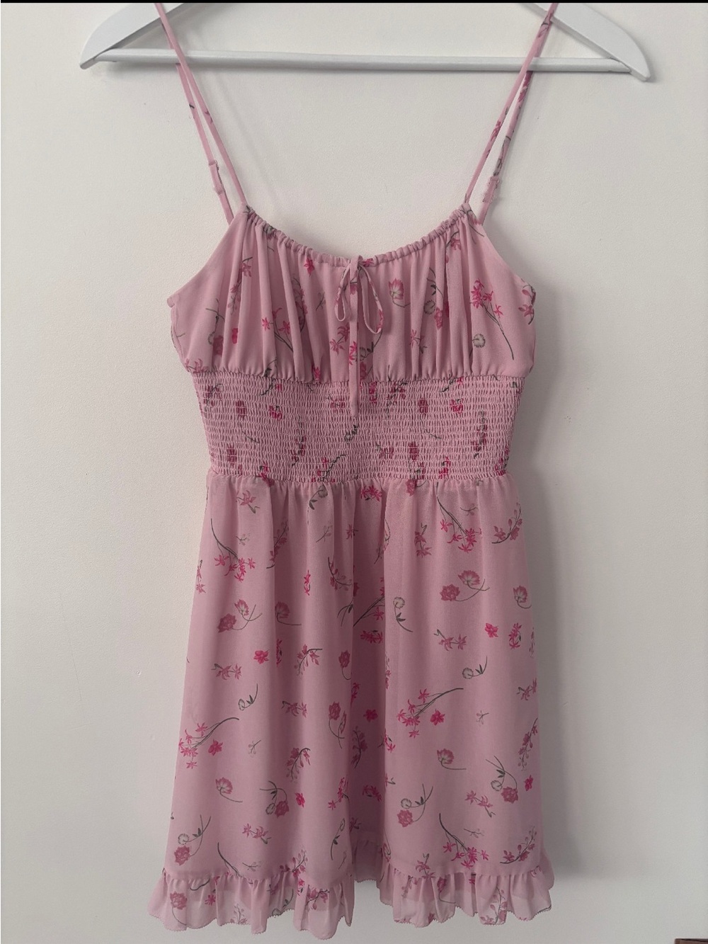 Wilfred Smocked Genoa Mini Dress in Spring Medley | Sz XS - Picture 2 of 3